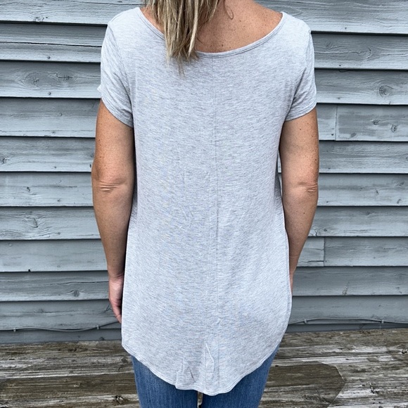 Alya Francesca’s |‎ “NO PROB-LLAMA” T-shirt Tunic 3D Floral Appliqué Gra… - Picture 4 of 9